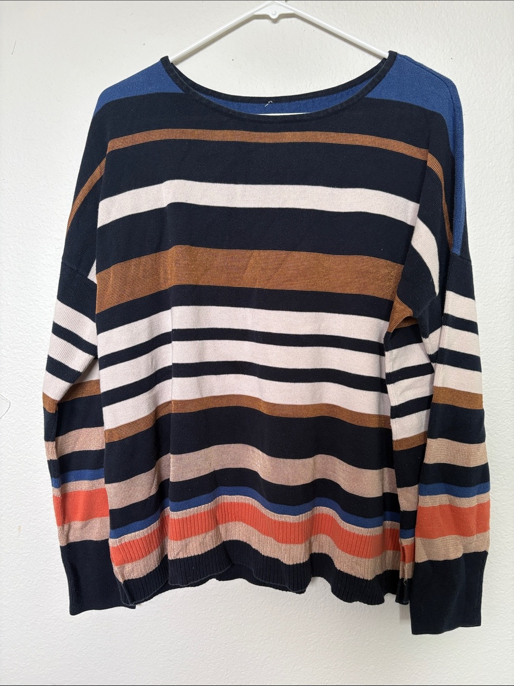 Women’s Navy Striped Crewneck Sweater - Multicolor